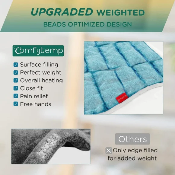 WeightedHeat™ Weighted Heating Pad for Neck and Shoulders - Picture 5 of 7